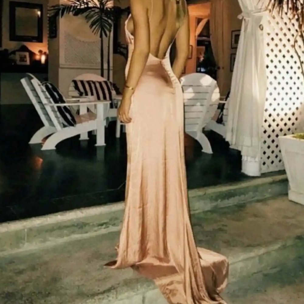 Lovers + Friends slip dress. Size 4. Color is rose gold.